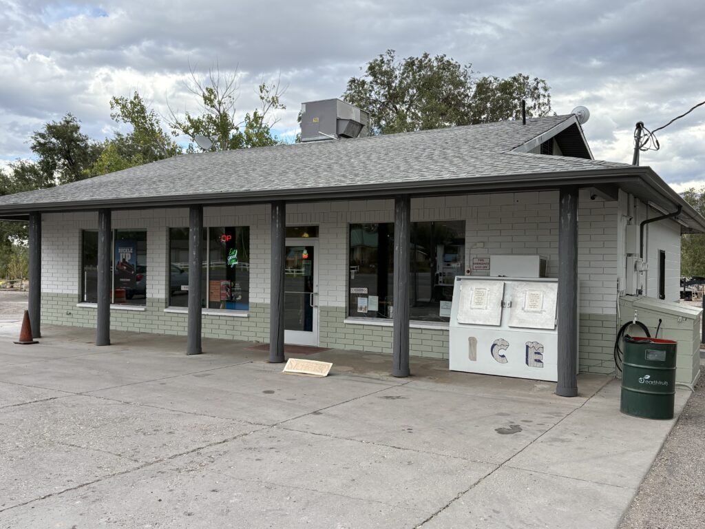 convenience store with snacks, drinks, and gas